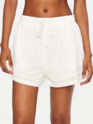 Seafolly Szorty materiałowe Crinkle 55429-SH Biały Regular Fit. Białe szorty Seafolly, bez wzorów, z bawełny. Za 189.99 zł.