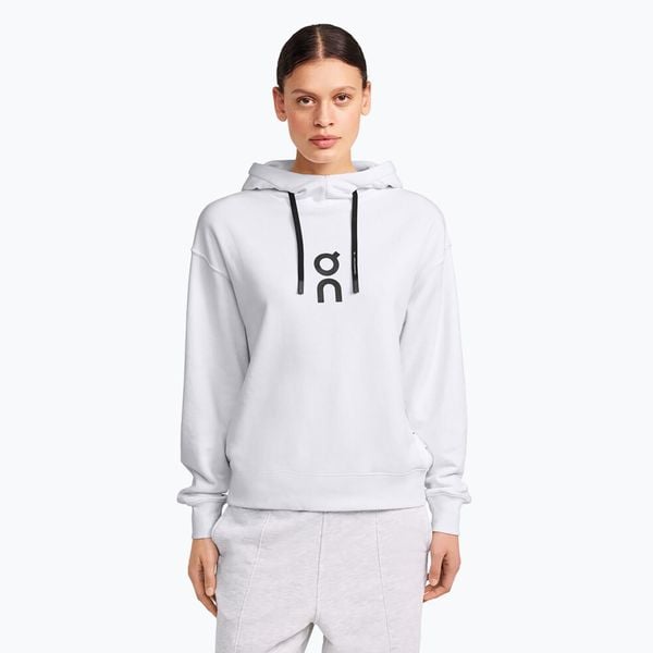 Bluza damska On Club Hoodie. Białe bluzy On, l, bez wzorów, z bawełny, bez kaptura, na fitness i siłownię. Za 409.99 zł.