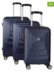 Geographical Norway 3-częściowy zestaw "Sacramento" w kolorze granatowym rozmiar: onesize. Niebieskie walizki Geographical Norway. Za 521.99 zł.