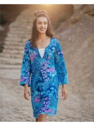 SIGRIS Moda Sukienka w kolorze niebieskim rozmiar: M. Niebieskie sukienki SIGRIS Moda, na co dzień, m, bez wzorów, z bawełny, bez kołnierzyka, bez ramiączek, midi, proste. Za 92.64 zł.