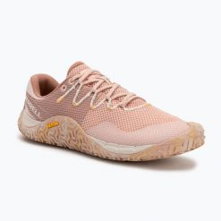 Buty barefoot damskie Merrell Trail Glove 7 salt. Czerwone buty do biegania Merrell, bez wzorów, bez zapięcia, do biegania. Za 319.99 zł.