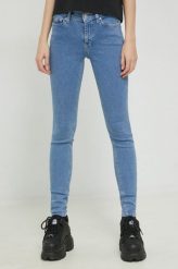 Tommy Jeans jeansy Nora damskie medium waist. Niebieskie jeansy Tommy Jeans, bez wzorów, z denimu. Za 449.99 zł.