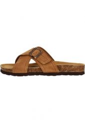 Skórzane sandały dla kobiet Cruz Tellian Cork. Brązowe sandały CRUZ, bez wzorów, z materiału, eleganckie, bez obcasa, bez zapięcia. Za 215.50 zł.
