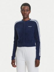 Adidas Kardigan Fluffy JW3644 Granatowy Regular Fit. Niebieskie swetry adidas, s, bez wzorów, z syntetyku, bez ramiączek. Za 369.99 zł.