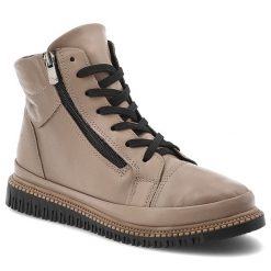 Botki damskie Artiker, na płaskiej podeszwie skórzane za kostkę z okrągłym noskiem, cappuccino, 55C0786. Brązowe botki Artiker, bez wzorów, ze skóry, eleganckie, z okrągłym noskiem, za kostkę, bez obcasa, na płaskiej podeszwie, bez zapięcia. Za 259.00 zł.