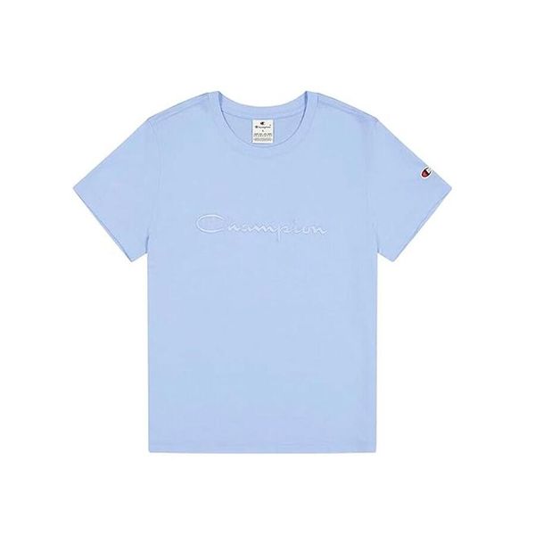 Koszulka damska Champion SS Tee 117650. Fioletowe t-shirty sportowe Champion, bez wzorów, bez ramiączek. Za 85.00 zł.