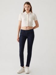 LTB Dżinsy "Molly" - Skinny fit - w kolorze granatowym rozmiar: W28/L36. Niebieskie jeansy LTB, l, z aplikacjami, ze skóry, klasyczne, z podwyższonym stanem. Za 105.88 zł.