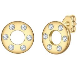 Rafaela Donata Kolczyki z Srebro wysokiej próby w Żółte złoto 1 ct Damski. Żółte kolczyki Rafaela Donata, z cyrkonią, pozłacane. Za 119.99 zł.