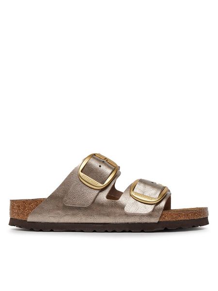 Birkenstock Klapki Arizona 1020882 Brązowy. Brązowe klapki Birkenstock, bez wzorów, ze skóry, bez obcasa, bez zapięcia. Za 539.99 zł.