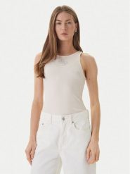 Guess Top W6RP39 KD092 Beżowy Regular Fit. Brązowe topy Guess, xs, z aplikacjami, z syntetyku, bez kołnierzyka, bez ramiączek. Za 174.99 zł.