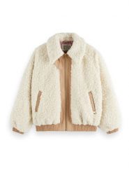 Scotch & Soda Kurtka pluszowa w kolorze kremowo-karmelowym rozmiar: XL. Brązowe kurtki Scotch & Soda, xl, bez wzorów, bez kaptura. Za 267.92 zł.