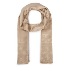 Szal Guess. Brązowe szaliki i kominy Guess, z aplikacjami. Za 194.99 zł.