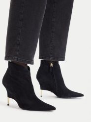 GINO ROSSI Botki EO-SLT26126S-T0403-1 Czarny. Czarne botki Gino Rossi, bez wzorów, ze skóry, bez obcasa, na szpilce, bez zapięcia. Za 599.99 zł.