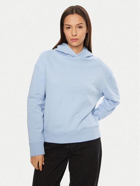 Calvin Klein Bluza K20K208126 Błękitny Regular Fit. Niebieskie bluzy Calvin Klein, xxl, bez wzorów, z bawełny, bez ramiączek, bez kaptura. Za 239.99 zł.