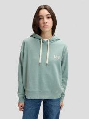 DAMSKA BLUZA LEE ESSENTIAL HOODIE DESERT SAGE 112376980. Bluzy Lee, s, bez wzorów, bez ramiączek, z kapturem. Za 149.99 zł.