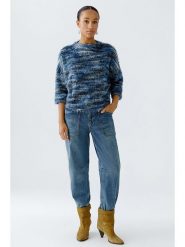 Oui Sweter w kolorze niebiesko-czarnym rozmiar: 36. Czarne swetry Oui, bez wzorów, bez ramiączek. Za 130.50 zł.