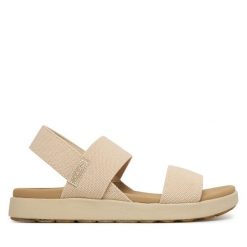 Sandały Keen. Brązowe sandały Keen, bez wzorów, bez obcasa, na płaskiej podeszwie, bez zapięcia. Za 379.99 zł.