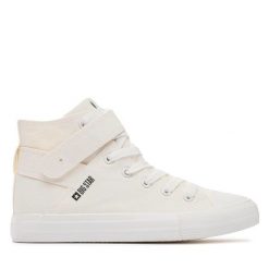 Trampki Big Star Shoes. Białe trampki BIG STAR SHOES, bez wzorów, retro, bez zapięcia. Za 79.99 zł.