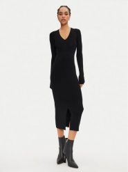 Calvin Klein Sukienka dzianinowa K20K207491 Czarny Slim Fit. Czarne sukienki Calvin Klein, xl, bez wzorów, z dzianiny, bez kołnierzyka, bez ramiączek. Za 499.99 zł.