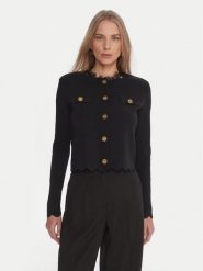 TWINSET Kardigan 252TP320A Czarny Regular Fit. Czarne swetry Twinset, xxl, bez wzorów, z syntetyku, bez ramiączek. Za 1,169.00 zł.