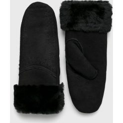 Emu Australia - Rękawiczki skórzane. Czarne rękawiczki Emu Australia, bez wzorów, z materiału. W wyprzedaży za 339.90 zł.