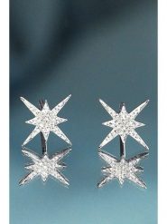 DIAMANTA Złote kolczyki-wkrętki "Sirius" z diamentami rozmiar: onesize. Szare kolczyki DIAMANTA, z diamentem, złote. Za 1,087.99 zł.