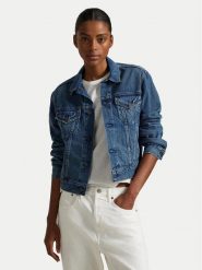 Polo Ralph Lauren Kurtka jeansowa 211969408001 Niebieski Relaxed Fit. Niebieskie kurtki Polo Ralph Lauren, s, bez wzorów, z bawełny, bez kaptura. Za 1,269.00 zł.