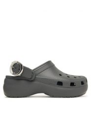 Crocs Klapki Classic Platform Buckle Clog 213230 Szary. Szare klapki Crocs, bez wzorów, z tworzywa sztucznego, bez obcasa, bez zapięcia. Za 299.99 zł.