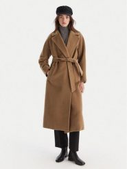 Weekend Max Mara Płaszcz wełniany Tempera 2525016082 Brązowy Regular Fit. Brązowe płaszcze Weekend Max Mara, na zimę, bez wzorów, z wełny, bez kaptura. Za 3,779.00 zł.