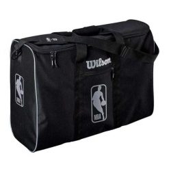 Autentyczna Torba Piłkarska NBA. Czarne torby sportowe Wilson, bez wzorów. Za 241.99 zł.