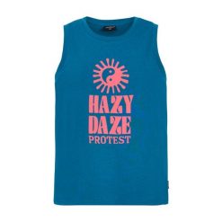Damski tank top Protest Malang. Niebieskie topy Protest, bez wzorów, bez kołnierzyka, bez ramiączek. Za 106.39 zł.
