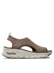 Skechers Sandały Arch Fit-Darling Days 119346/MOC Brązowy. Brązowe sandały Skechers, bez wzorów, z materiału, bez obcasa, na płaskiej podeszwie, bez zapięcia. Za 259.99 zł.