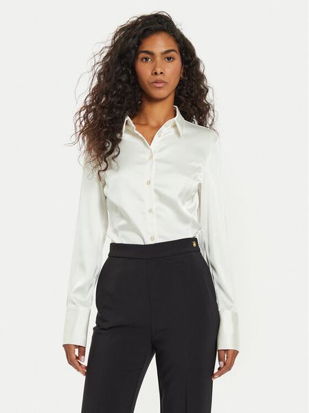Guess Koszula Fernanda W3BH66 WFQC2 Écru Regular Fit. Koszule Guess, m, z aplikacjami, z syntetyku, biznesowe, bez kołnierzyka, bez ramiączek. Za 369.99 zł.