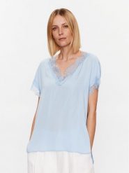 Marc Aurel Bluzka 6061 1000 93144 Błękitny Regular Fit. Niebieskie bluzki Marc Aurel, bez wzorów, z syntetyku, bez kołnierzyka, bez ramiączek. Za 599.99 zł.