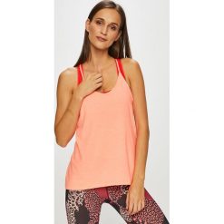 Under Armour - Top. Pomarańczowe topy Under Armour, s, bez wzorów, z bawełny, casualowe, bez kołnierzyka, bez ramiączek. W wyprzedaży za 59.90 zł.