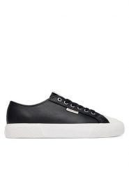 Calvin Klein Trampki Vulc Lace Up Low Lth HW0HW03077 Czarny. Czarne trampki Calvin Klein, bez wzorów, ze skóry, bez zapięcia. Za 369.99 zł.