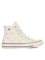 Converse Trampki Chuck Taylor All Star Hearts A19055C Biały. Białe trampki Converse, bez wzorów, z materiału, retro, bez zapięcia. Za 379.99 zł.