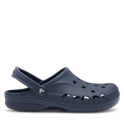 Klapki Crocs. Niebieskie klapki Crocs, bez wzorów, bez obcasa, bez zapięcia. Za 159.99 zł.