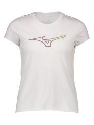 Mizuno Koszulka sportowa w kolorze białym rozmiar: XS. Białe t-shirty sportowe Mizuno, xs, bez wzorów, bez ramiączek, outdoorowe. Za 57.20 zł.