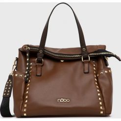 Nobo torebka kolor brązowy. Brązowe shopper bag NOBO, bez wzorów, bez dodatków. W wyprzedaży za 209.99 zł.