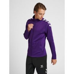 Bluza sportowa dla dorosłych Hummel Core XK Poly Zip Sweat. Niebieskie bluzy z kapturem Hummel, na wiosnę, s, bez wzorów, z dresówki, bez kaptura, na golfa. Za 192.20 zł.