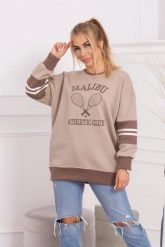 Bluza ocieplana Malibu ciemno beżowy+mocca. Brązowe bluzy KESI, l, bez wzorów, z bawełny, bez kaptura. Za 218.51 zł.