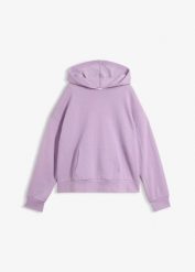 Bluza oversize z kapturem z miękkiej mieszanki bawełny. Białe bluzy bonprix, bez wzorów, z bawełny, bez ramiączek, z kapturem. Za 109.99 zł.