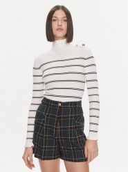 Liu Jo Golf MF3002 MS99E Biały Slim Fit. Białe swetry Liu Jo, m, bez wzorów, z syntetyku, bez ramiączek. Za 799.99 zł.