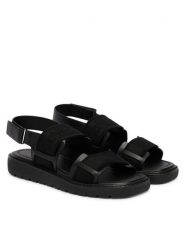 Calvin Klein Sandały Sq Molded Sandal Webb HW0HW02872 Czarny. Czarne sandały Calvin Klein, bez wzorów, z materiału, bez obcasa, na płaskiej podeszwie, bez zapięcia. Za 409.99 zł.