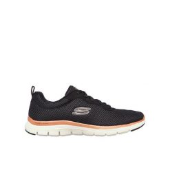 Buty sportowe damskie Skechers Flex Appeal 4.0 Brillant View. Czarne buty sportowe lifestyle Skechers, bez wzorów, z materiału, sportowe, bez zapięcia. Za 219.99 zł.