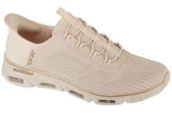 Buty sportowe Sneakersy damskie, Slip-Ins: Glide-Step Gratify - Pace. Brązowe buty treningowe Skechers, bez wzorów, z materiału, przed kostkę, bez zapięcia, trekkingowe. Za 439.99 zł.