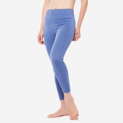 Legginsy do jogi damskie Kimjaly 7/8. Niebieskie legginsy KIMJALY, bez wzorów, z elastanu, sportowe. W wyprzedaży za 99.99 zł.