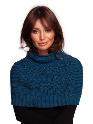 Be Wear Szal-koło w kolorze morskim - 43 x 39 cm rozmiar: onesize. Niebieskie szaliki i kominy Be Wear, bez wzorów, z materiału. Za 114.44 zł.