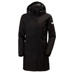 Długi płaszcz damski Helly Hansen Aden. Czarne płaszcze Helly Hansen, bez wzorów, eleganckie, bez kaptura. Za 549.00 zł.